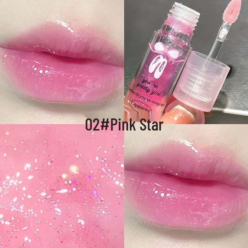 

Cappuvini Ballet Gradient Lip Oil - Mirror Finish for a Dewy, Lightweight Look, Perfect for Students and Parties