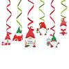 6pcs Christmas Foil Spiral Pendant Ceiling Hanging Garlands Christmas Decoraitons for Home Navidad Decor New Year 2025 Gifts