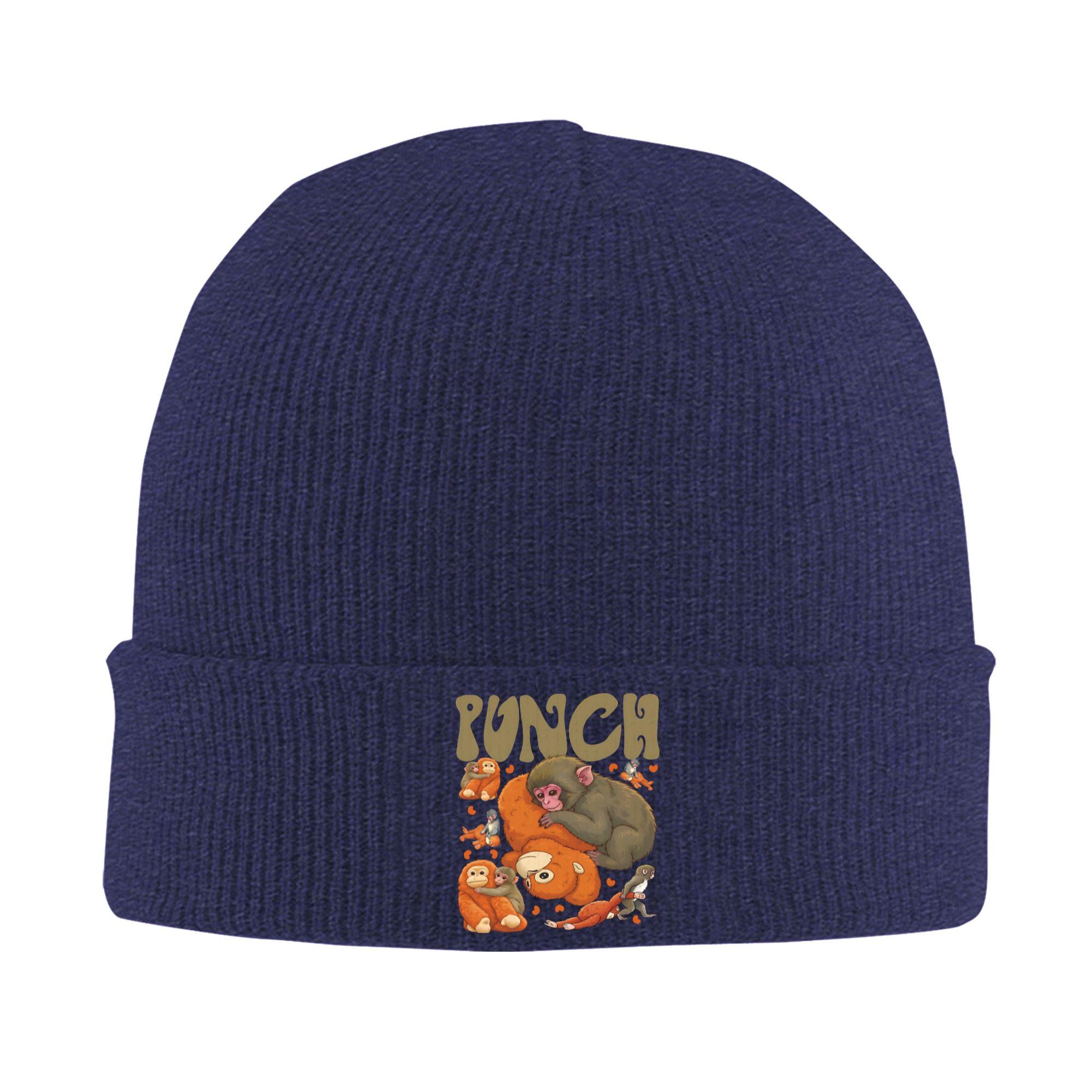 

Punch Monkey 3 Beanie Hats Bonnet Hats Unisex Adult Funny Hippie Knitting Hat Winter Custom Thermal Elastic Caps One Size