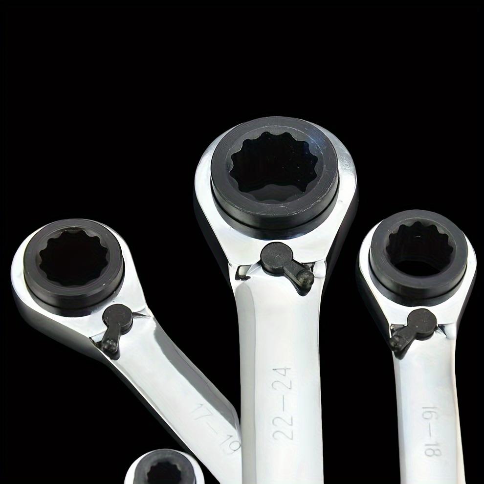 1 Top 4 72-gear Four-use Adjustable Ratchet Wrench, Fast Wrench CR-V Forged Waterproof Rust-proof, Chromium Vanadium Steel, Suitable for Electrical