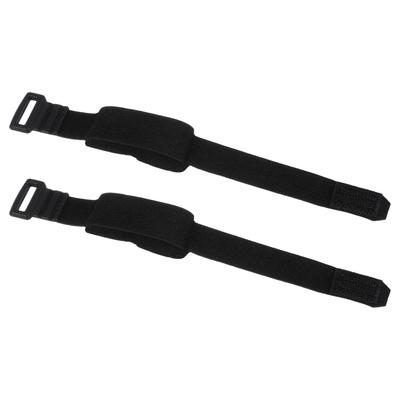 Uxcell Guitar String Dampers of Guitar String Cover Bass Silencing Musical Instrument for Electric Black (Set 2), 7.8-inch Adjustable, Tape, Strap,