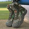 Men's large size military boots outdoor multi-terrain combat boots non-slip and wear-resistant outdoor off-road running shoes boots