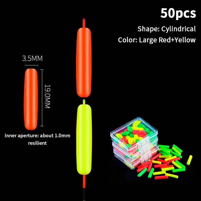 30/50Pcs Fishing Float Bobbers Fluorescent Drift Ball Foam Strike Indicator Fishing Floating Buoyancy Balls Fishing Accessories