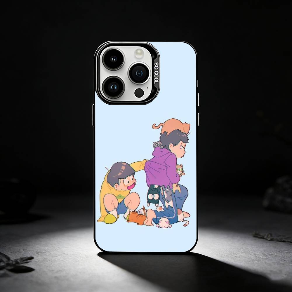 O-Osomatsu S-San Phone Case For iPhone 17,16,15,14,13,12,11 Plus,Pro Max,XS,Colored Silver Phone Case