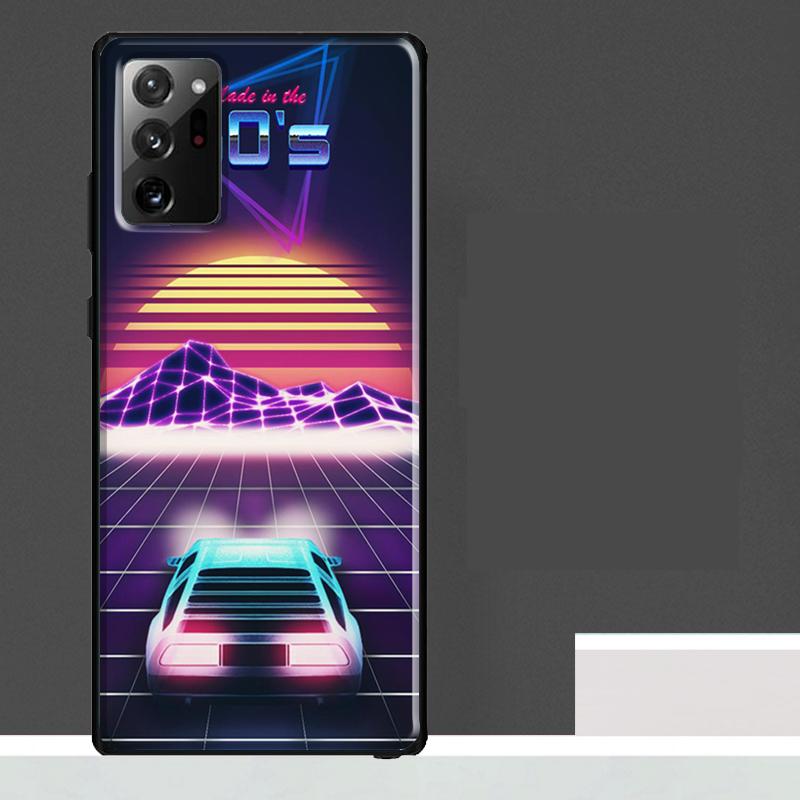 Neon Retrowave 80s Vintage Art Case For Samsung Galaxy S23 S24 S25 Ultra S9 S10 S20 S21 S22 Plus S23 FE S25 FE Phone Cover