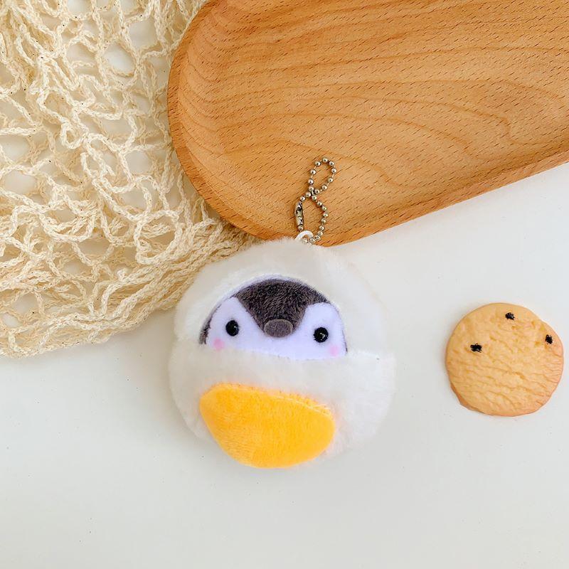 Cute Drag Penguin Plush Animal Bag Keychain Pendant Coin Wallet Car Key Plush Pendant