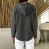 Damen Kapuzen-Strickjacke Farbe Lässiger Pullover für den Alltag