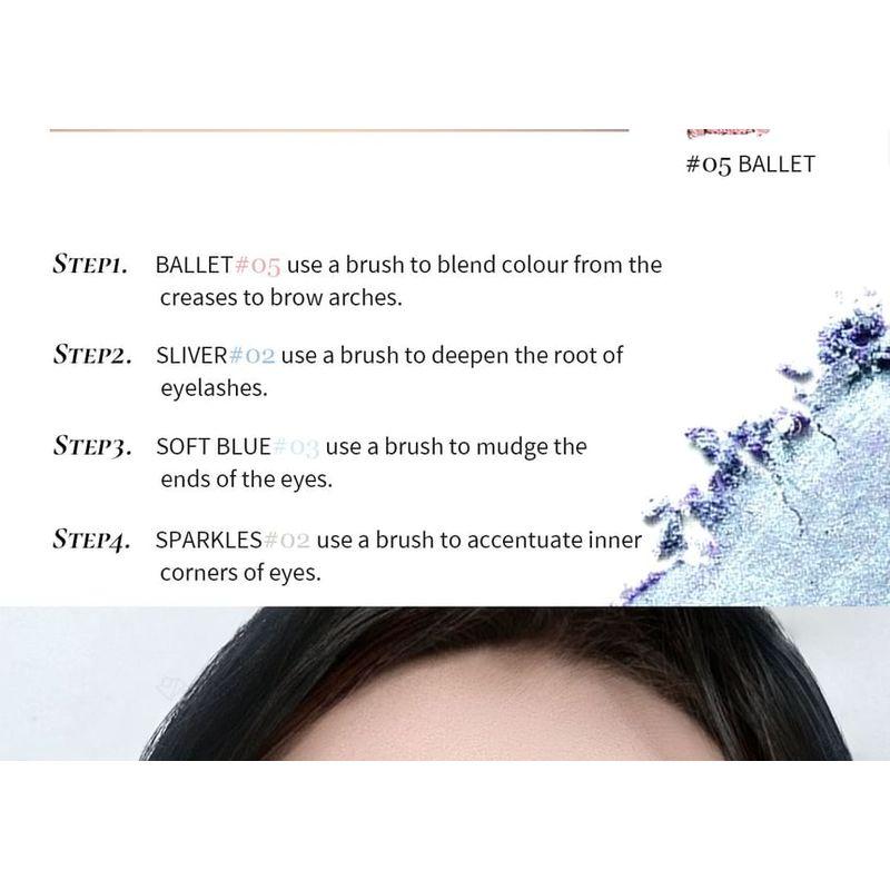 Eunarz - Série Cor Pura Paleta de Sombras 5 Cores - 4 Tipos