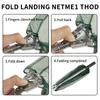 Telescope 155CM Fishing Landing Net Foldable Collapsible Aluminum Alloy Portable Fishing Net for Bird Fish Catch Fishin Hand Net