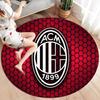 AC Milan Round Area Rug,Carpet Rug for Living Room Bedroom Sofa Playroom Decor,Non-slip Floor Mat
