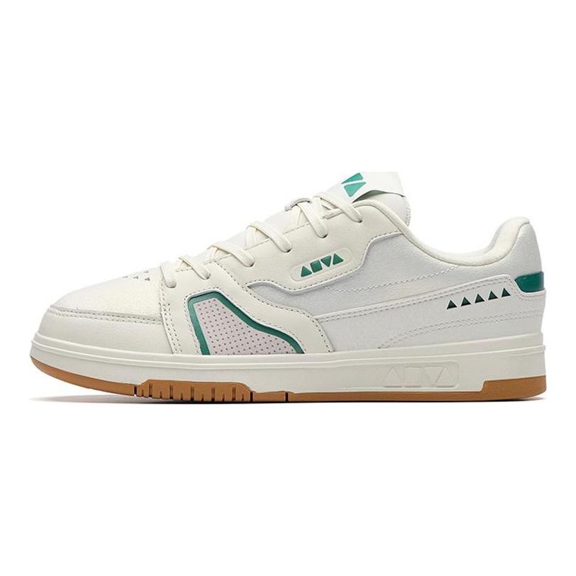 Anta Jie Ao Casual Abrasion Resistant Low top Skateboard Shoes Women's White Pine Green 122238077-3