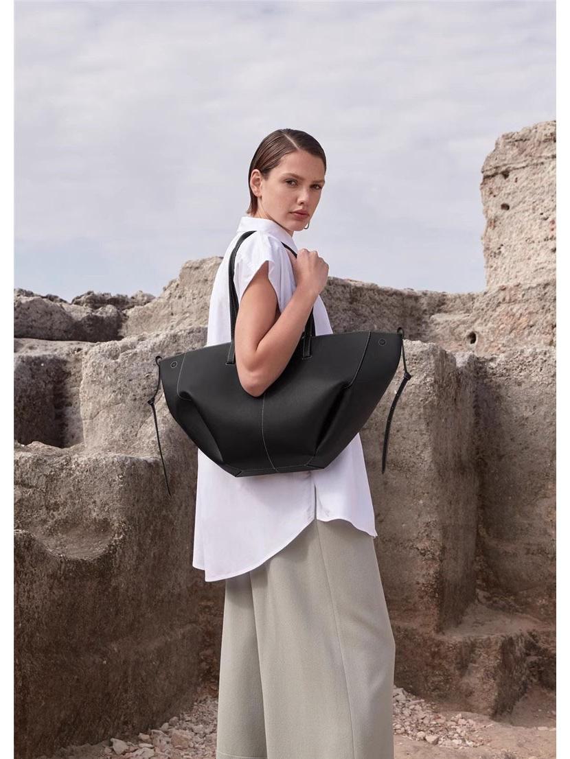 

Женская французская сумка-тоут из натуральной кожи большого объема Large size