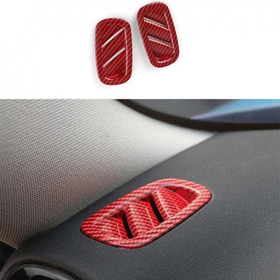 For Mini Cooper Countryman F60 Red Carbon Fiber Dashboard Upper Air Outlet Vent