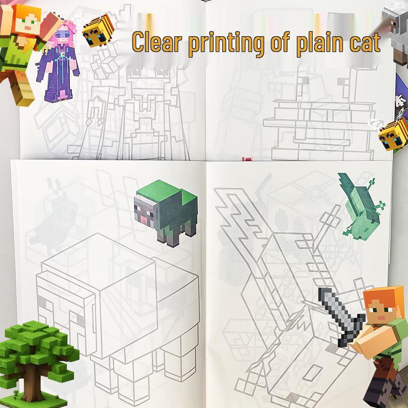 My World Draft Sketchbook: Children's Hand-Painted Drawing & Coloring Book for Anime Sketching