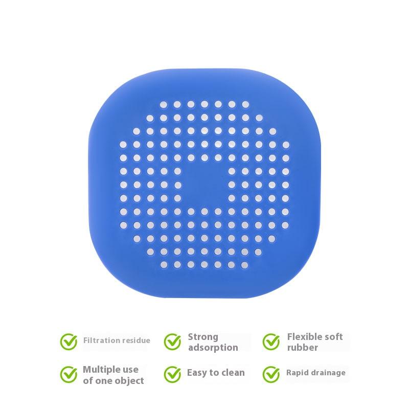 Anti-clogging Silicone Floor Drain Cover for Sinks, Bathroom Drains