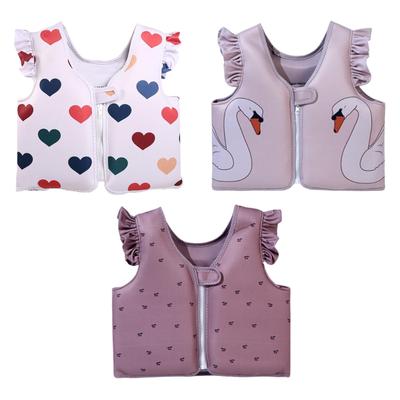 Kids Swim Vest Swimming Flotation Device Float Swimsuit Front Zip Float Vest for Age 3-6 Rafting Water Sports Kayak Boat