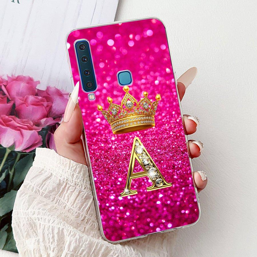 

Для Samsung Galaxy A7 A9 2018 Чехол Корона Первые Буквы Силикон Мягкий ТПУ Чехол Funda Для SamsungA7 A 9 2018 A920F Задние Крышки Samsung A7 2018