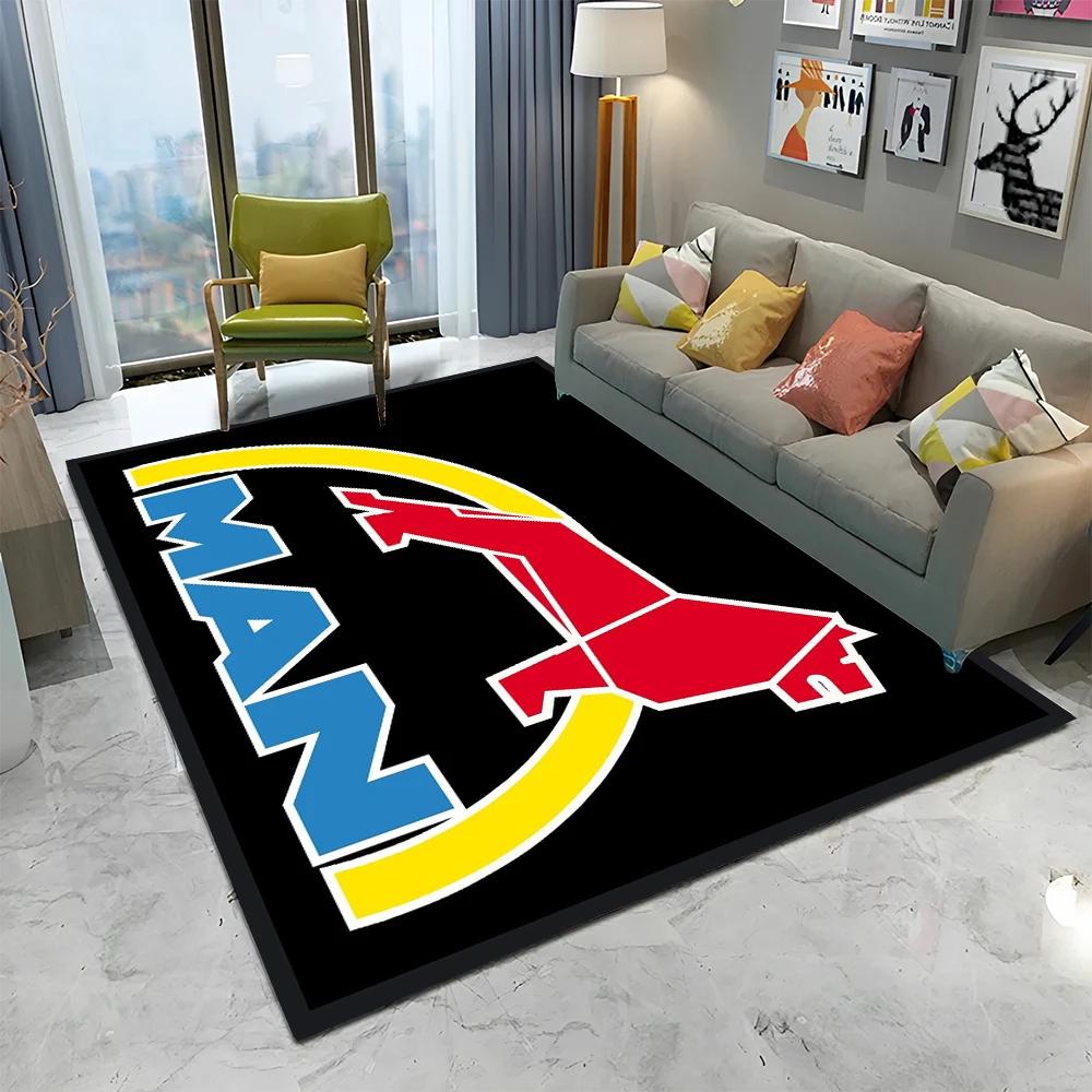 3D Printing Man Truck Logo Series HD Carpet Rug for Home Living Room Bedroom Sofa Doormat Decor,kids Area Rug Non-slip Floor Mat