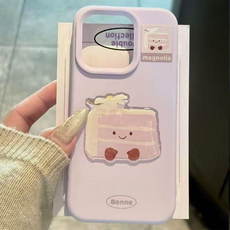 Creative Cake Stand Suitable for Iphone16pro Skin Like Phone Case Apple 15 Candy Colored Personalized Protective Case