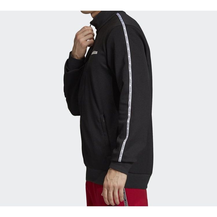 Adidas Jachetă sport cu fermoar uniform, jachete pentru bărbați, neagră, EJ9671