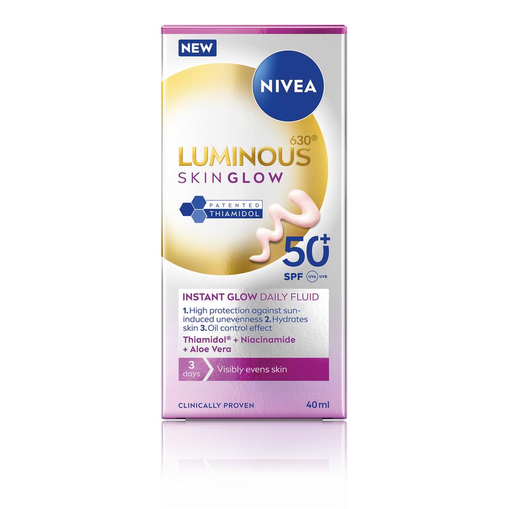 Nivea Luminous 630 Skin Glow Face Fluid, Spf 50+ 40