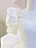 White Evening Gown Wedding Dr 2026 New High End Luxury Engagement Toasting Women's Host Sensation Korean Sle Pearl Embel...