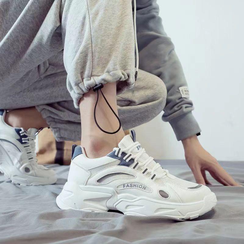 Spring and summer new leisure sports trend running height increase men's shoes versatile little white shoes