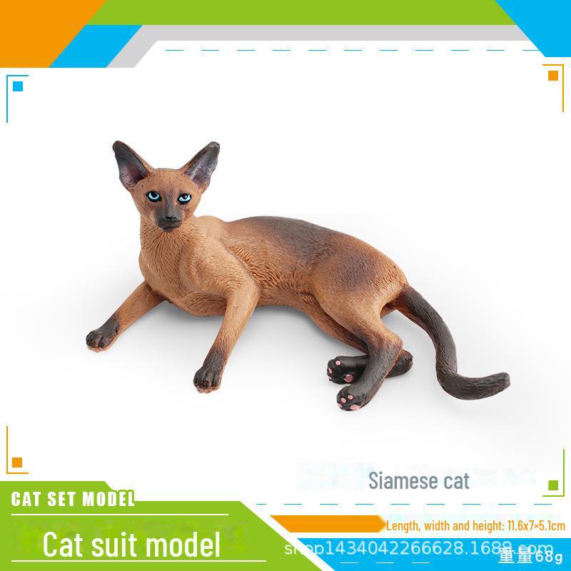Seashell Cat Figurine: Realistic Kitten Toy Model