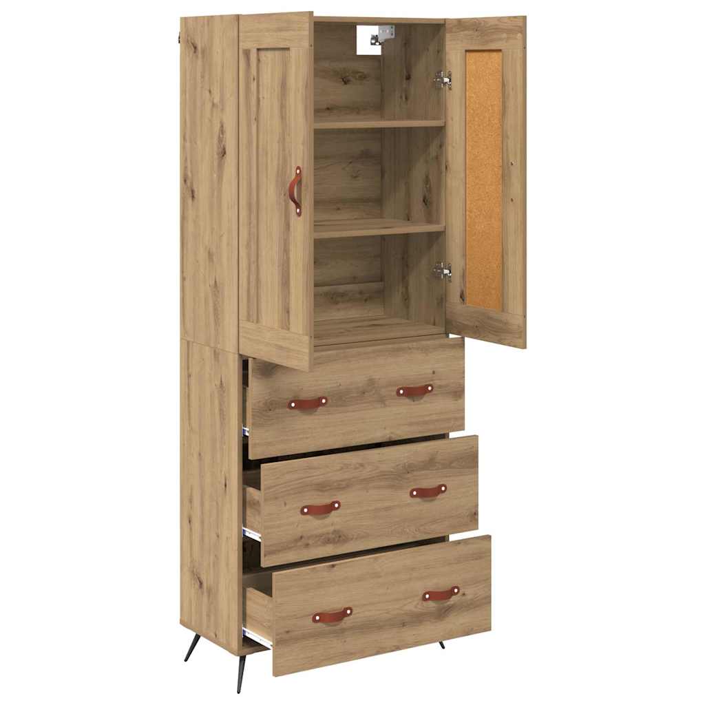 Highboard Artisan Oak 69.5 x 34 x 180 cm Particleboard