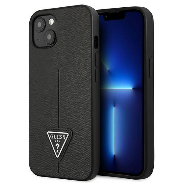 Guess Guhcp14Mpsatlk Iphone 14 Plus / 15 Plus 6.7 Czarny/Black Hardcase Saffianotriangle Logo