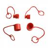 Weatherproof For Hydraulic Coupler Dust Covers 2 Sets Flat Face Red Color
