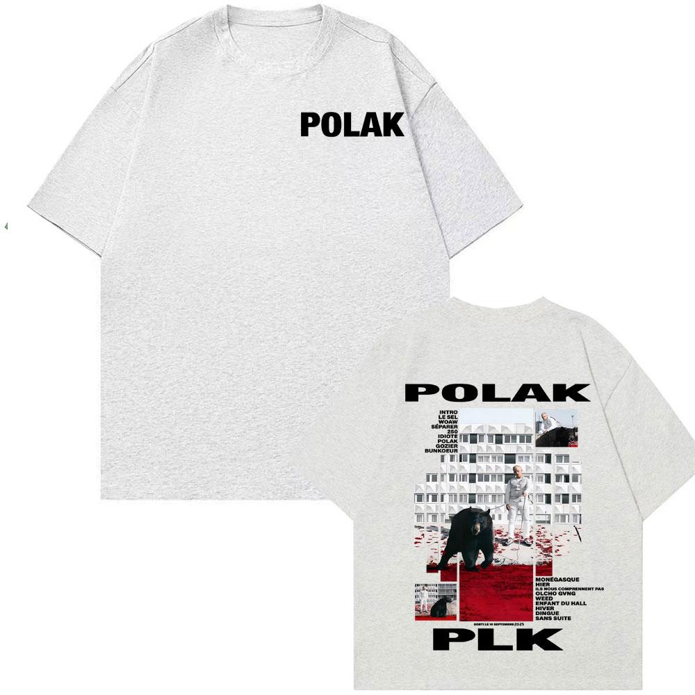 Rapper Plk Polak Album Series 2025 Cover T-shirts for Unisex Vintage 90s Hip Hop Street T Shirt Unisex Casual 100% Cotton T-shirt Tops
