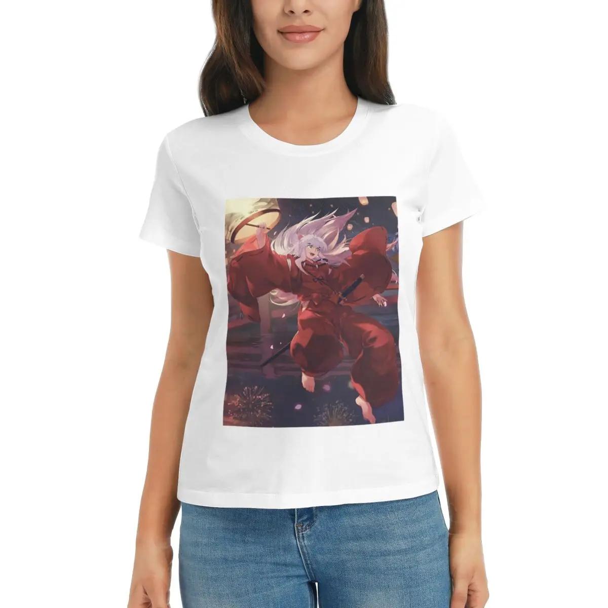 

Women TShirt Inuyasha Anime Summer Short Sleeve Tees ONeck Cotton T Shirts Clothes Tops Streetwear S