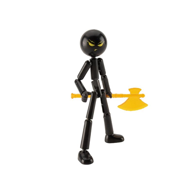 Cute Stickman Fighter Toy Joint Movable Doll Figurine Stress Relieving Small Toy Trendy Toy Ornament Home Decoration