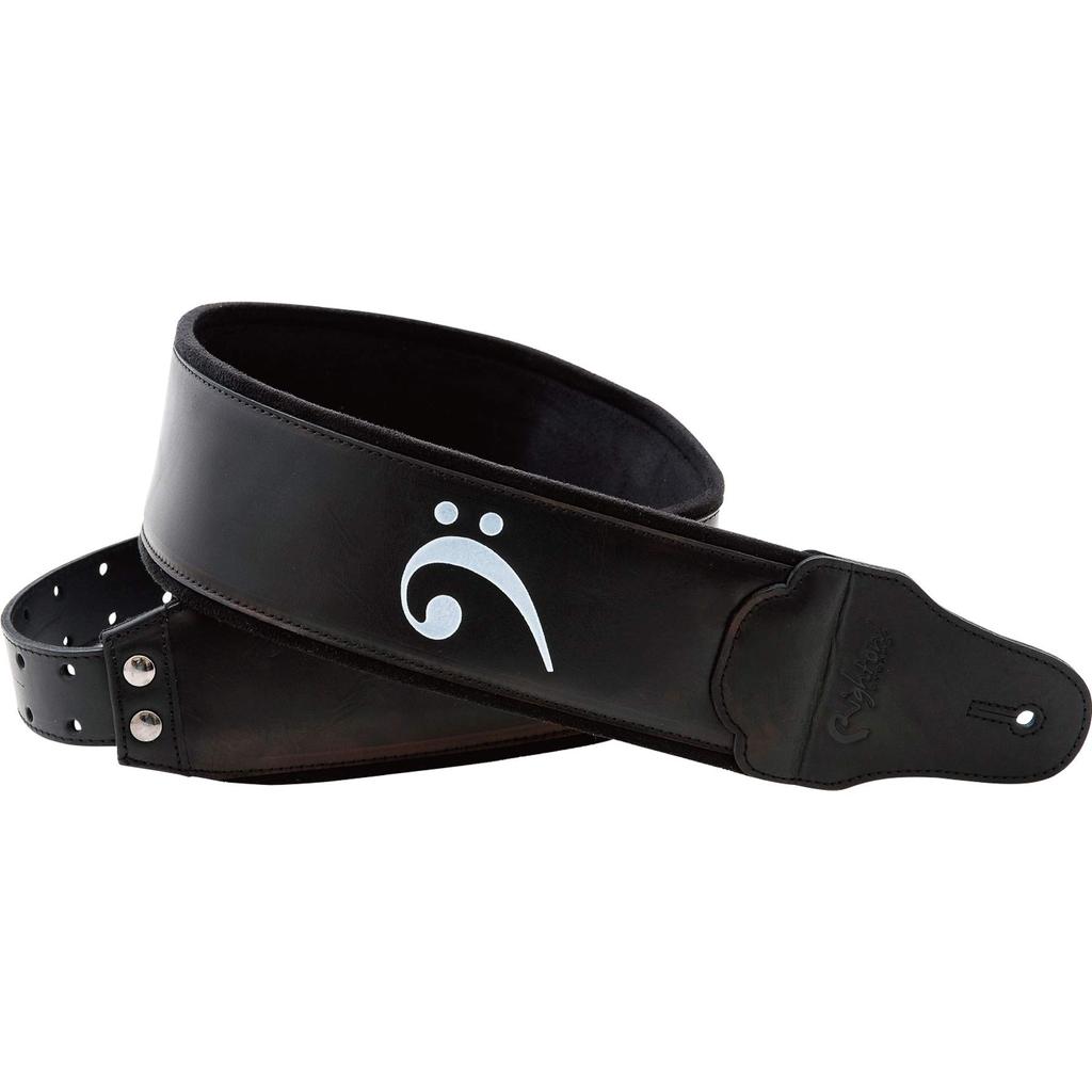 STRAPS 8cm Black RightOn! Guitar/Bass Strap, Wide, 98-153cm Long, FAKEY,