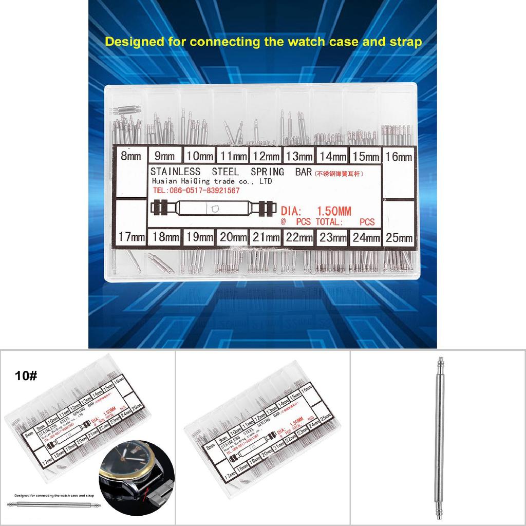 Edelstahl Uhrenarmband Feder Verbindungsstift Armbanduhr Armband Befestigungsstift Reparaturwerkzeug 10#