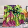 1Pc Alien Earth Print Flannel Blanket, High Quality Comfortable for All Seasons, Home Decor, Warmth and Comfort, Perfect for Christmas Gifts