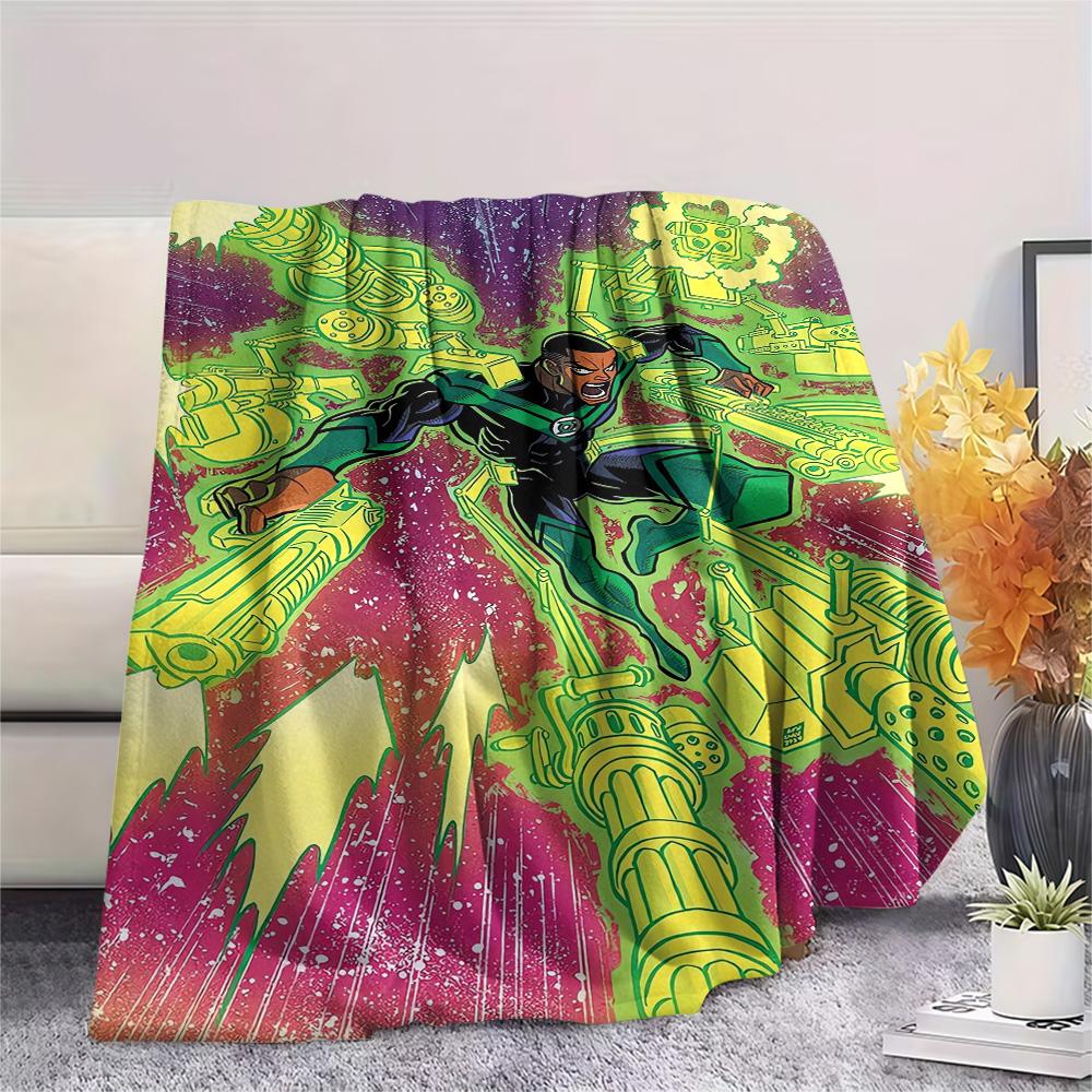 1Pc Alien Earth Print Flannel Blanket, High Quality Comfortable for All Seasons, Home Decor, Warmth and Comfort, Perfect for Christmas Gifts