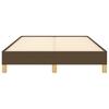 Bed Frame without Mattress Dark Brown 120 x 190 cm Fabric