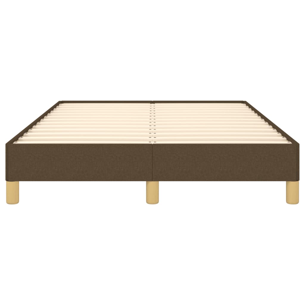 Bed Frame without Mattress Dark Brown 120 x 190 cm Fabric