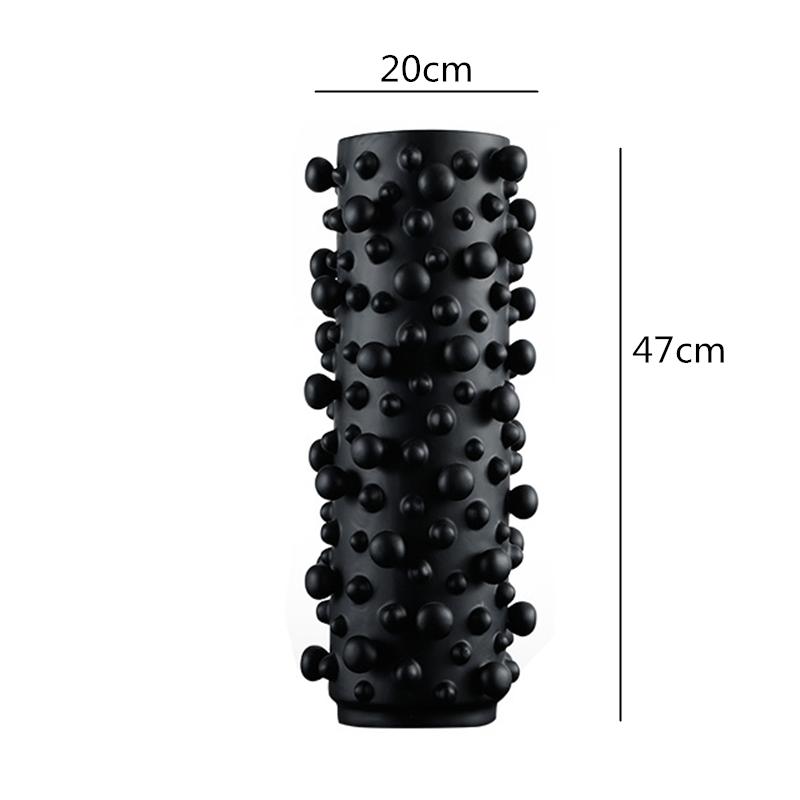 Resin vase Black and White abstract Dots Round irregular bumps Bump Resin crafts ornaments Storage organization Home Decoration