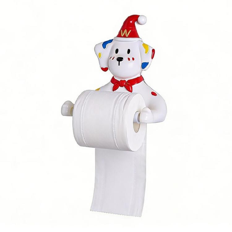 Adorable Puppy Shaped Bathroom Tissue Box No Screws Needed Suitable for Standard Rolls