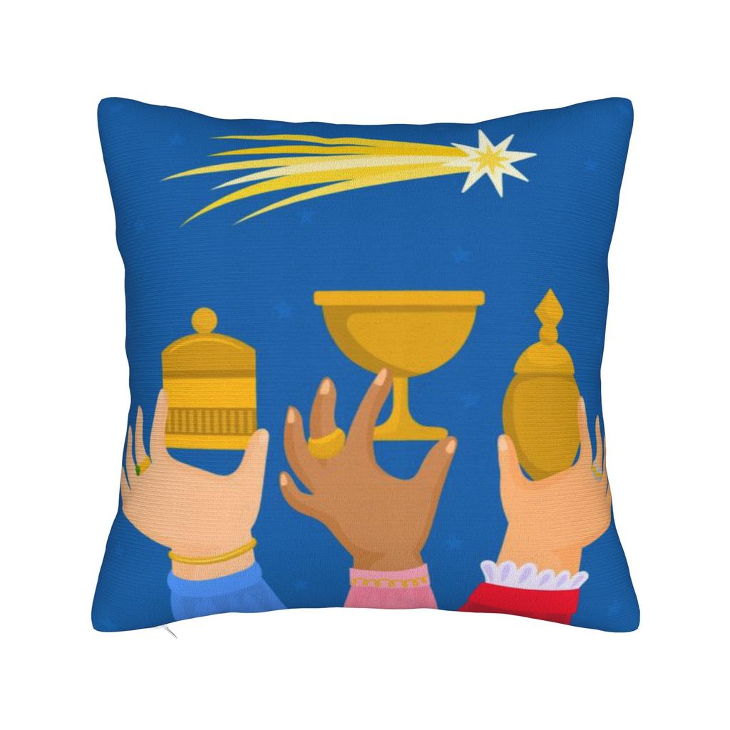Día de los Reyes Magos Epifanía Three kings Pillow Cover Printed Cushion Cover Decor Throw Pillow Case Cover Home Multiple Sizes