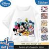 Disney 2025 Summer Street Fashion Boys Girls Cotton Skin Friendly Tops Donald Duck New Printed Short Sleeve T-Shirt