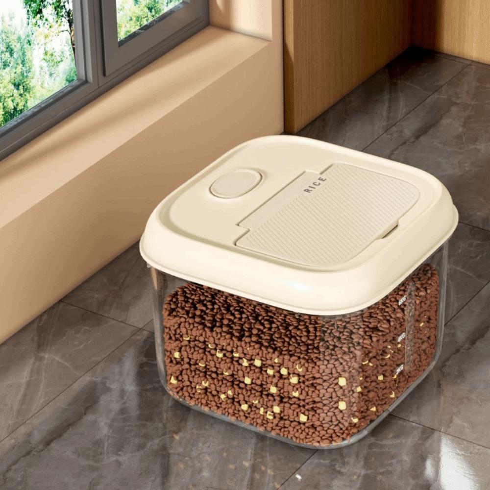 Sealed Moisture Proof Storage Box Transparent Bug Resistant Rice Barrel Intelligent Pest Control Home Organization 28x28x15CM