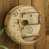 Holzregal Mondgesicht Ausstellungsständer Schweberegal Wanddeko Wandregal Boho Heimdekoration Kristallhalter Wandorganisator