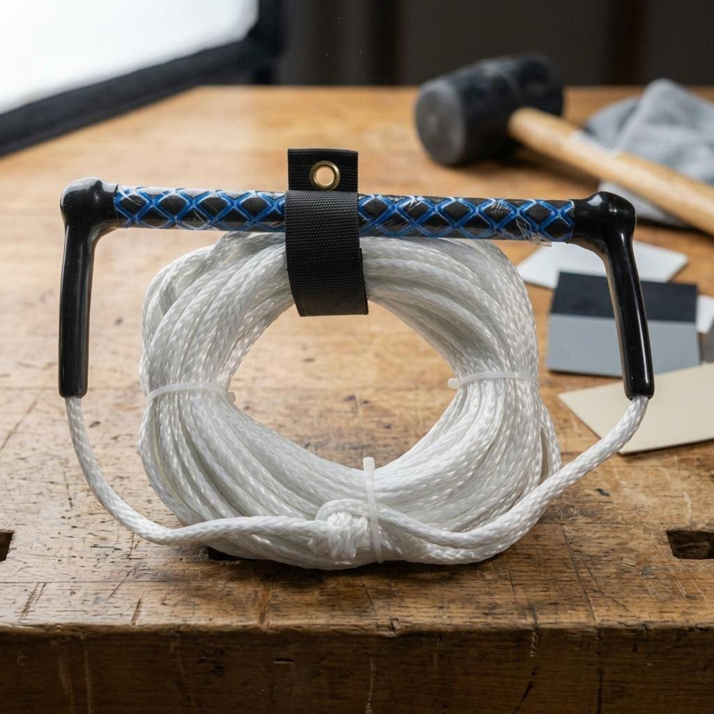 Anti Slip Handle Wakeboard Towing Line 75ft Rope for Boating Watersports and