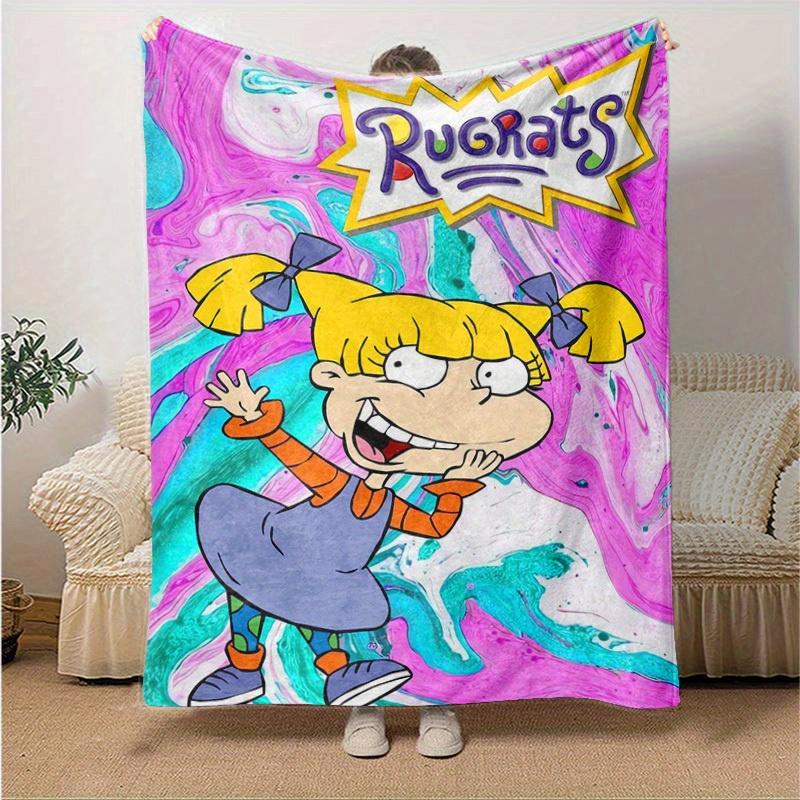 1pc Rugrats Home Decor: Cozy Flannel Blanket, Perfect Gift for Bedroom, Living Room, Travel, Camping, Car, Beach, Office Naps, Ideal Rugrats Sofa Thro 130x150cm