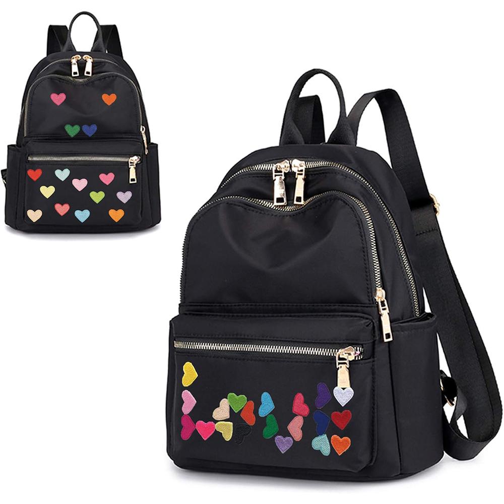 20 ks Barevné nášivky ve tvaru srdce s výšivkou srdce, aplikace, nášivka na oblečení, dekorace