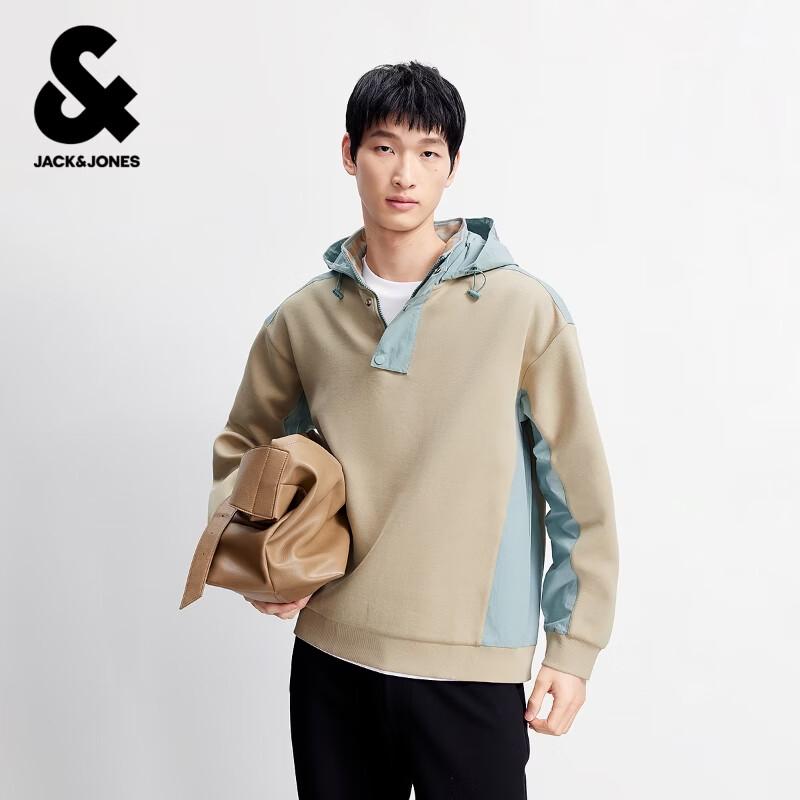Jack & Jones Men s Color Block Drawstring Hooded Sweatshirt L